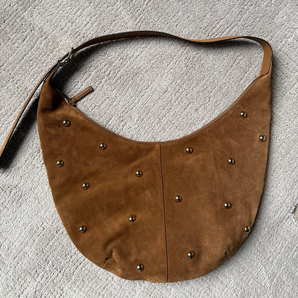 Madewell Brown Studded Shoulder Bag - Picture 2 of 4